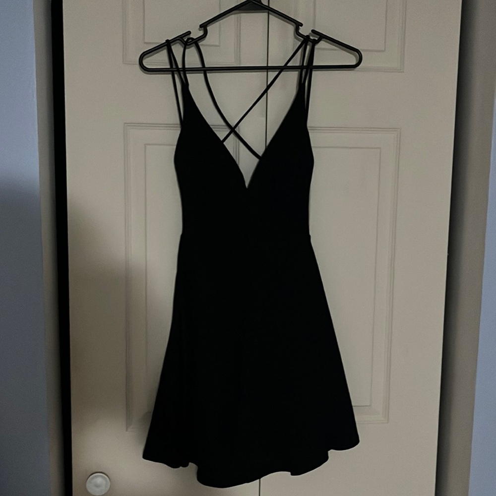Black backless homecoming dress (worn once)
